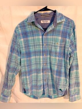 Tommy Bahama Ladies Coastline Cords Plaid Button-Down Shirt XS T0031